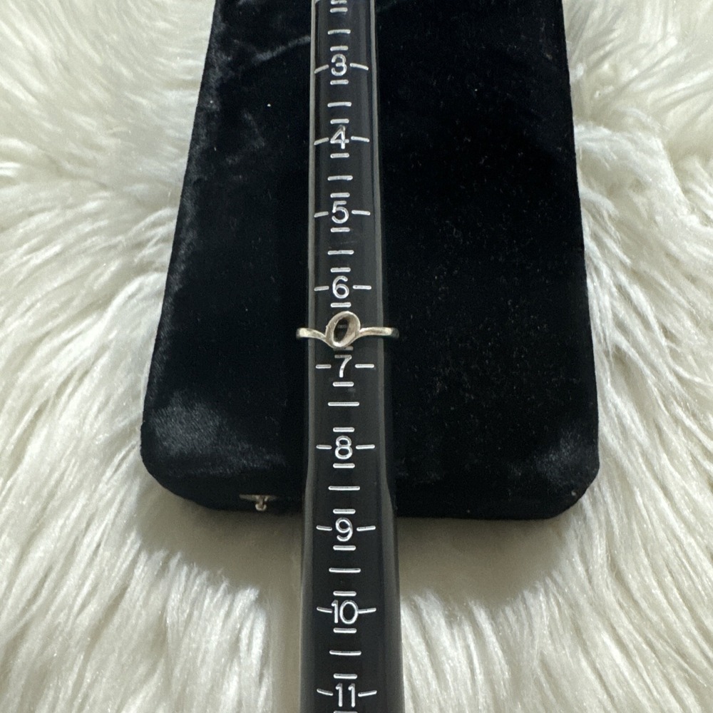 James Avery Sterling Silver Script Initial Ring Letter O Size 6.5